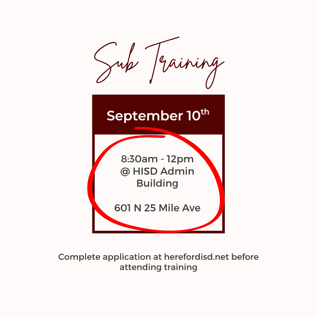 A flyer features the title "Sub Training" above a date of September 10th. Below are details about the training, including the time and address.
