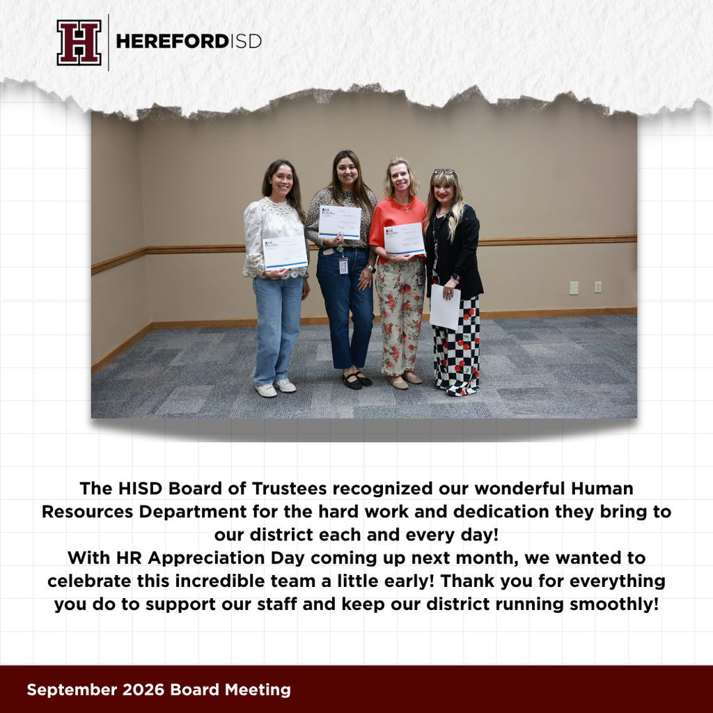 Four women holding certificates stand in a room with gray carpeting and a white wall. Text on the bottom.