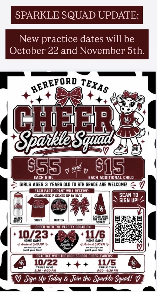 Sparkle Squad Cheer updated practice dates 