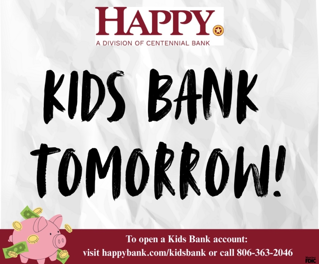 Kids' Bank tomorrow