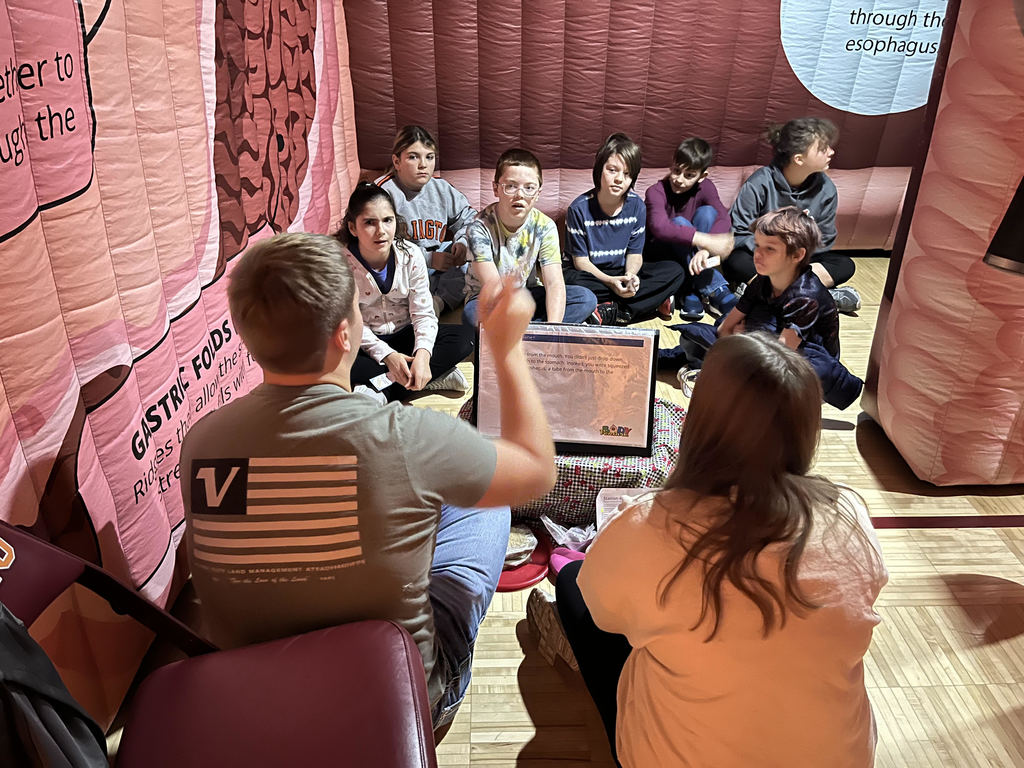 Fifth graders during Body Venture