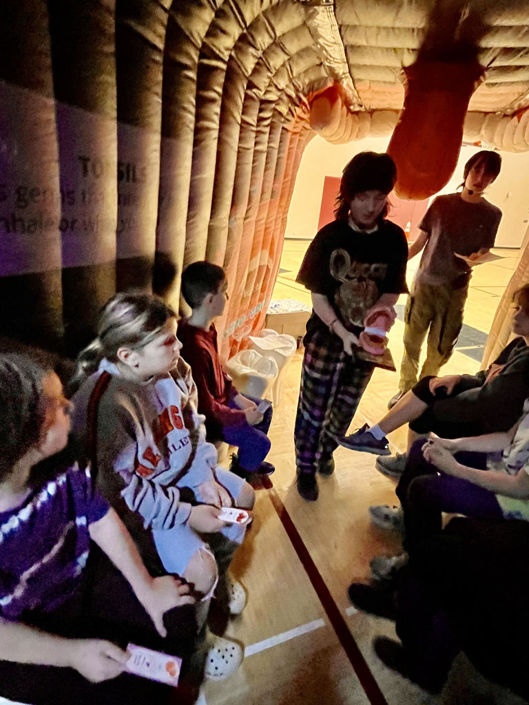 Fifth graders during Body Venture