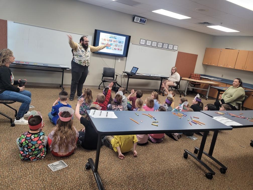 Mr. Hirsch teaching about Kansas