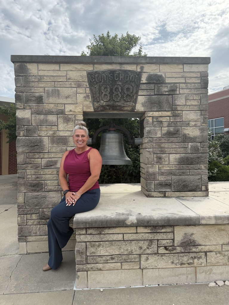 Dr. Webb outside Herington Schools 