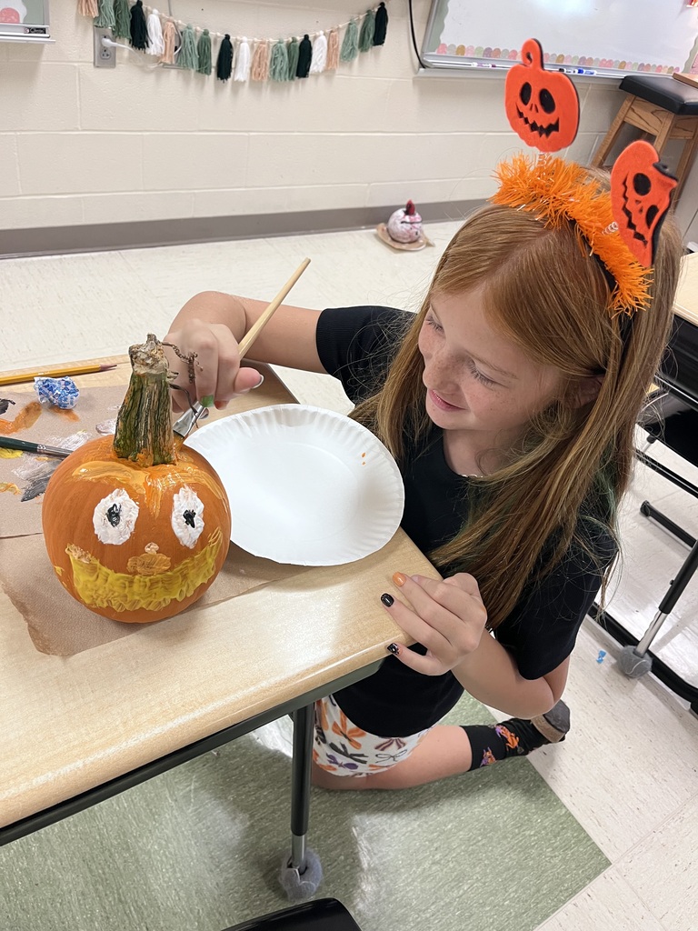 Painting pumpkins!