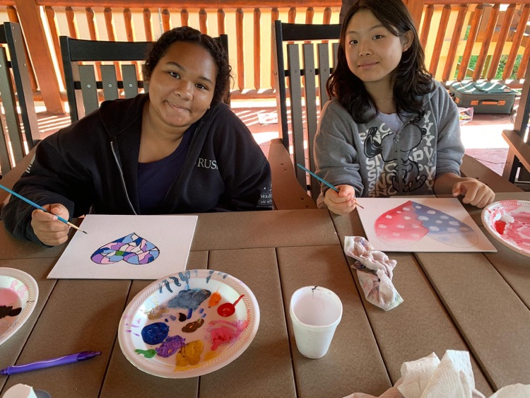 the girls worked on a craft at the girls’ purity 