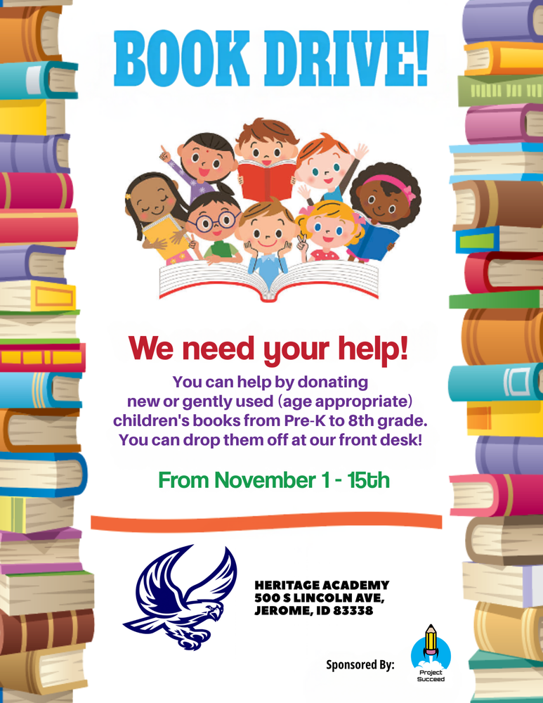 Book Drive! November 1st-12th