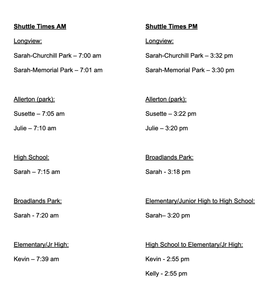 Shuttle Update
