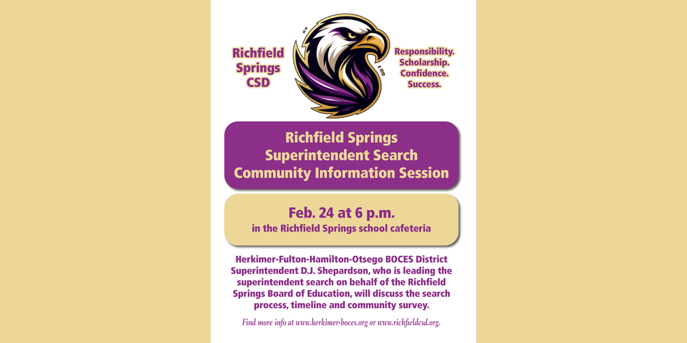 Richfield Springs Community Information Session poster image