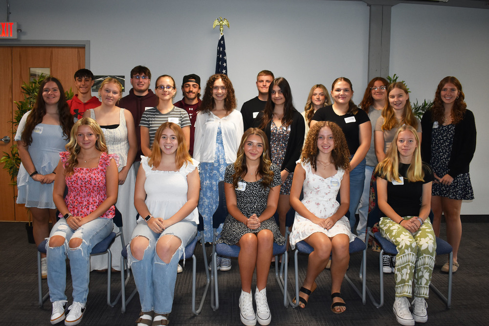 Student board of education members posing together