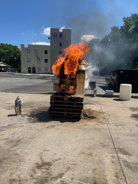 Fire at training facility
