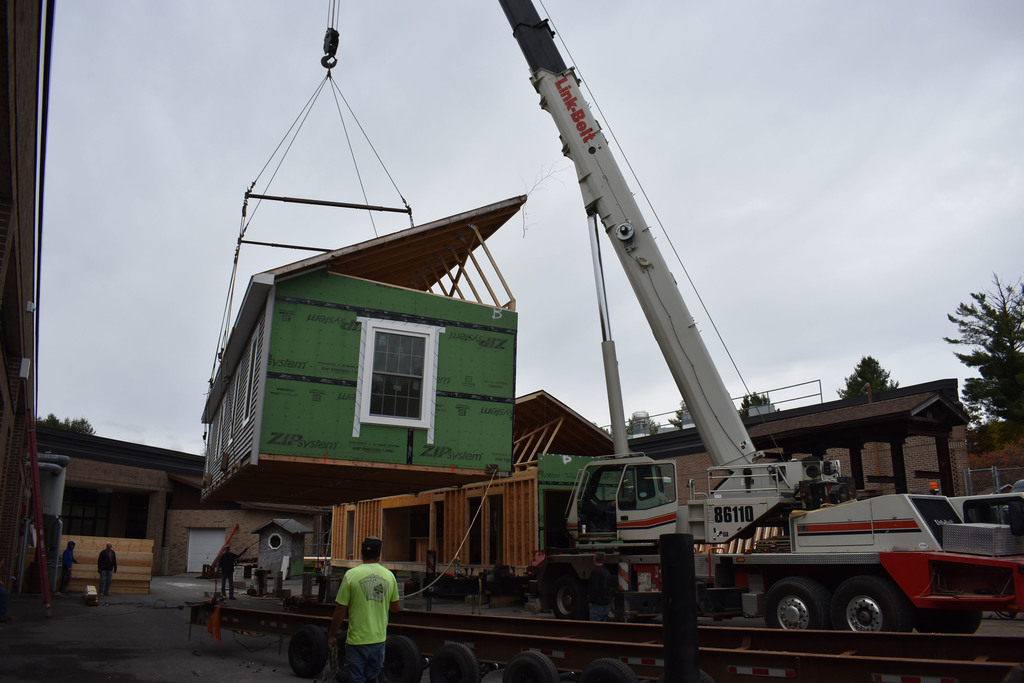 Building Construction house being moved