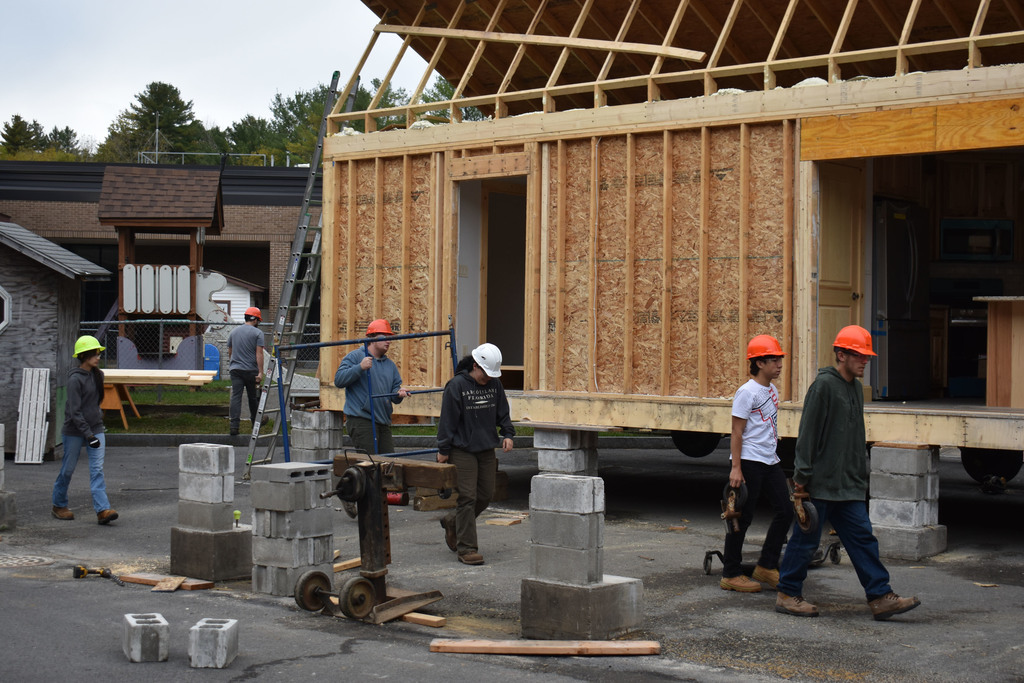 Building Construction house being moved