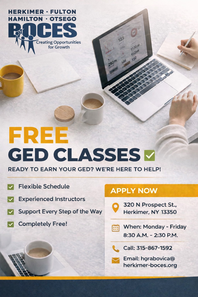 GED classes flyer
