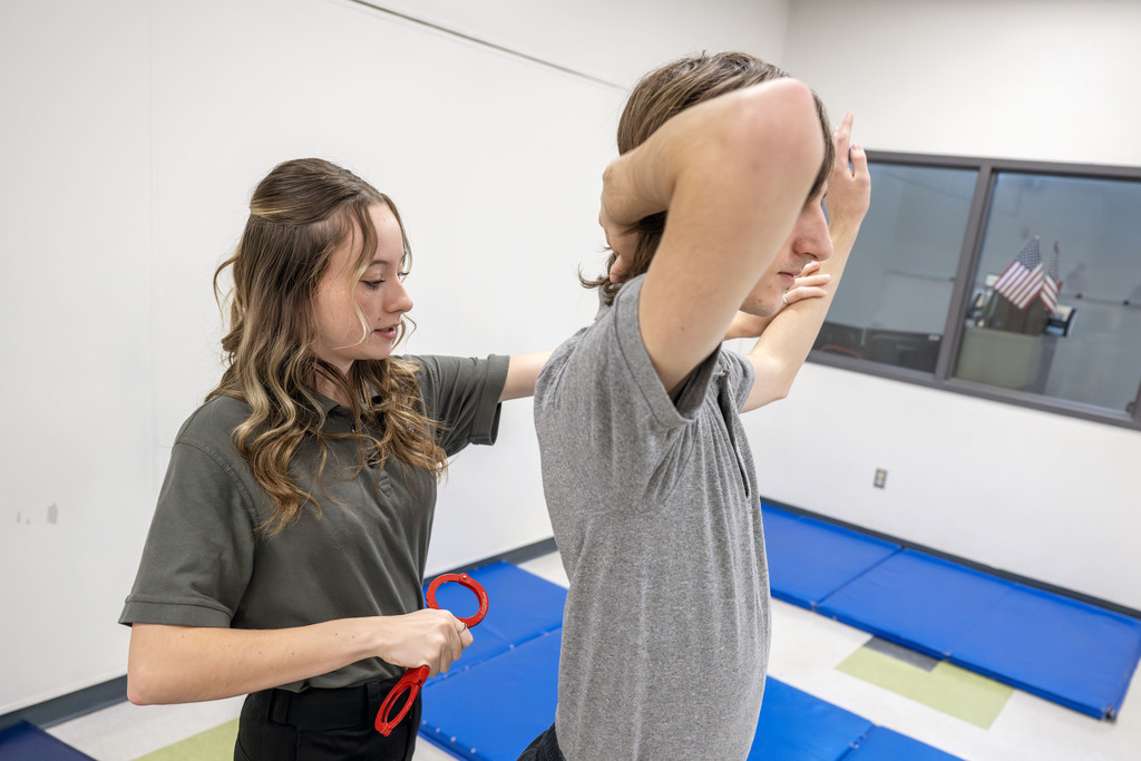 Criminal Justice students working in class