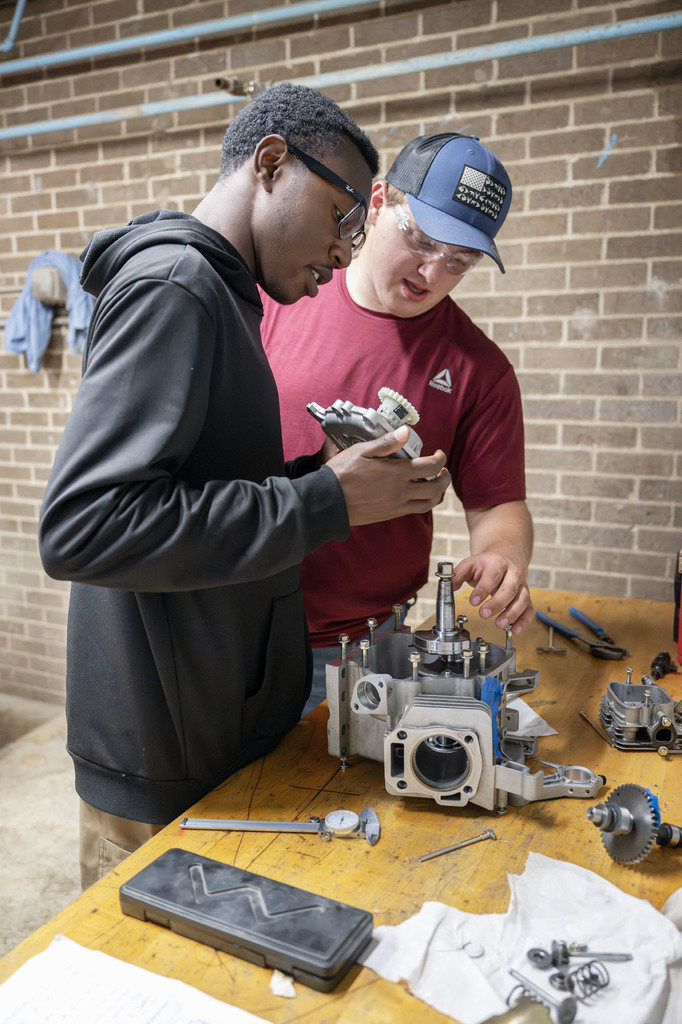 HERO students working during class