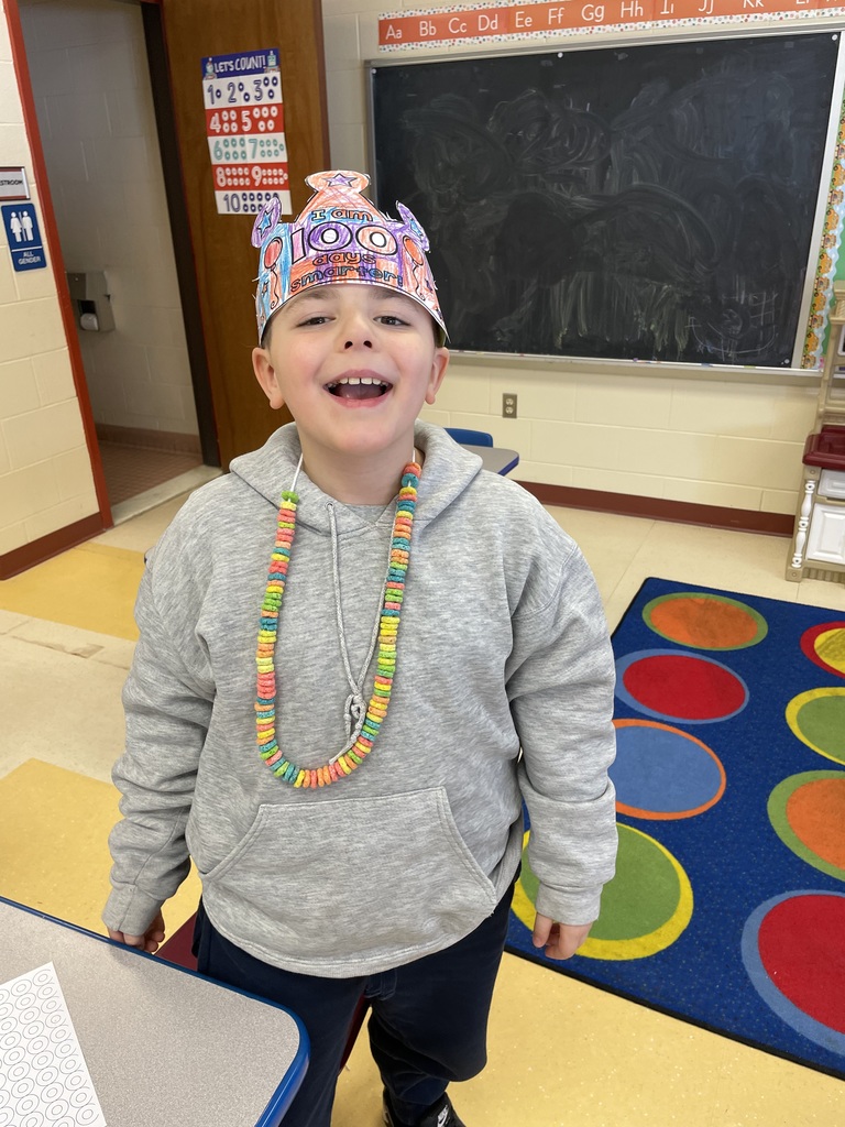 Pathways K-2 8:1:1 student participating in 100 Days of School activity