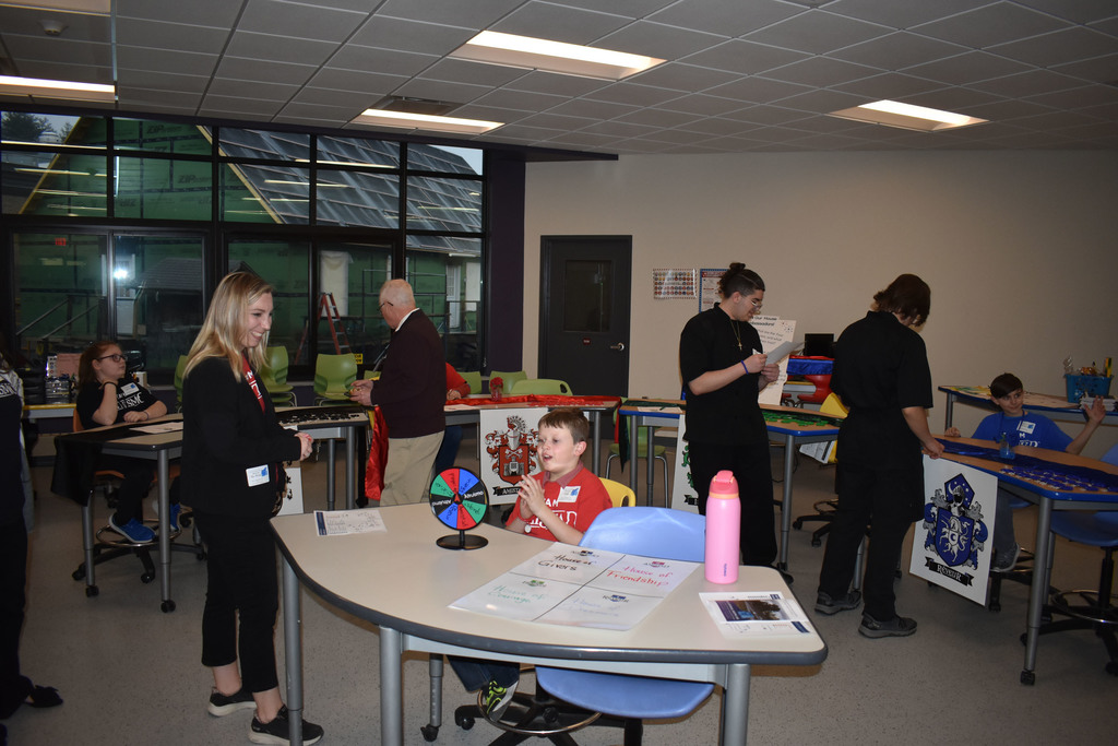 Several people in a classroom