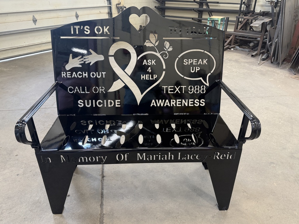 A bench that Welding students made