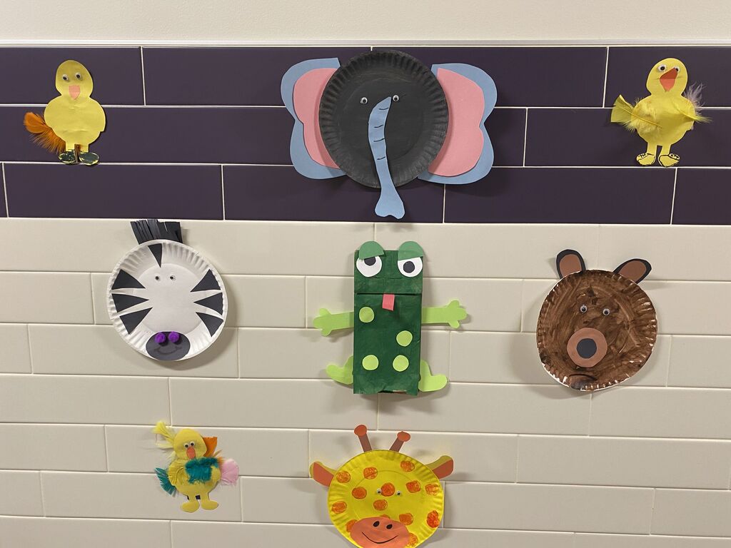 zoo artwork hanging on a wall