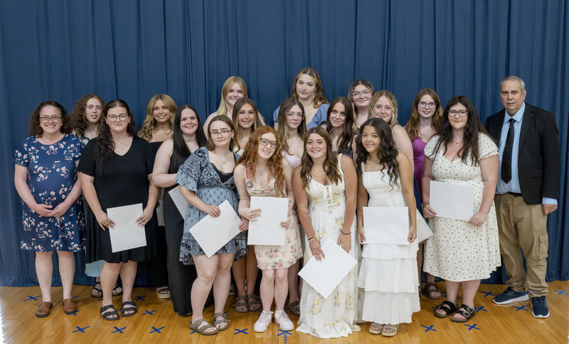 Health Science Careers Class of 2026 poses at Completion Ceremony