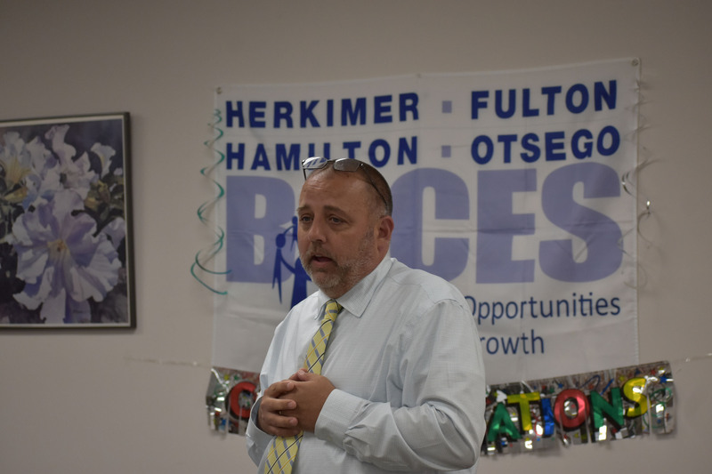 D.J. Shepardson speaking at GED graduation ceremony