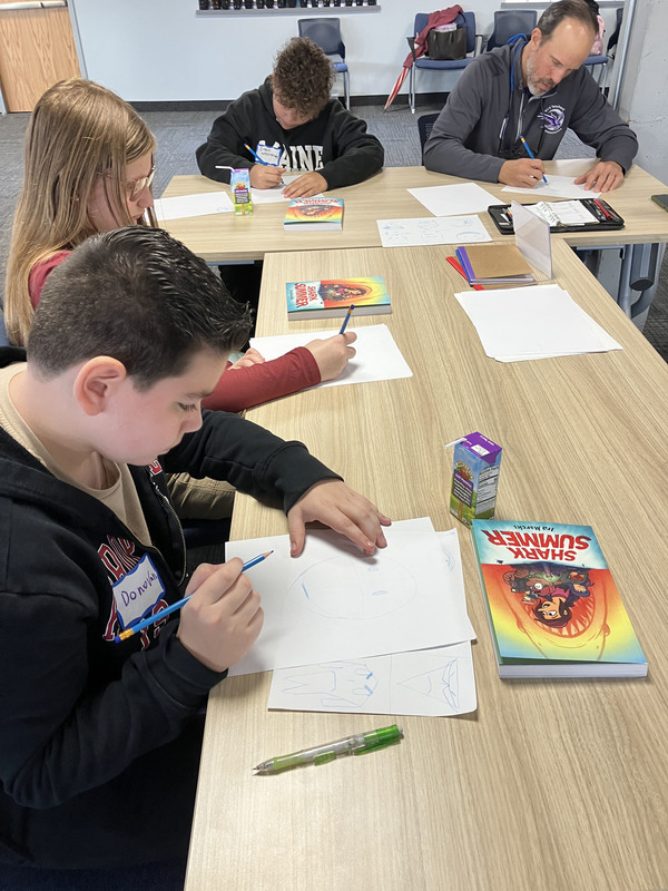 Students at Herkimer BOCES Honors Program graphic novel workshop