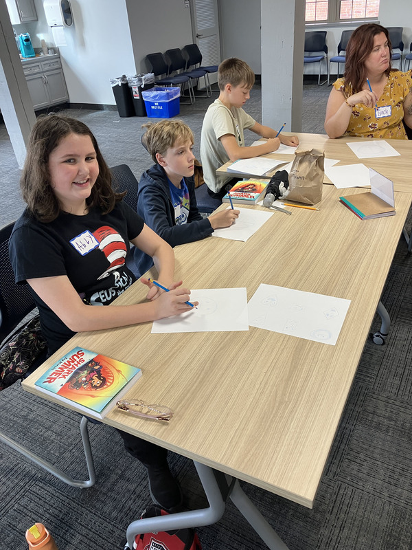 Students at Herkimer BOCES Honors Program graphic novel workshop