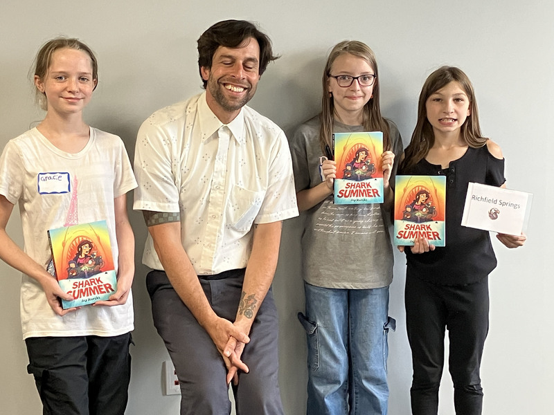 Students at Herkimer BOCES Honors Program graphic novel workshop