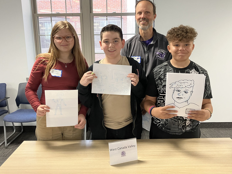 Students at Herkimer BOCES Honors Program graphic novel workshop