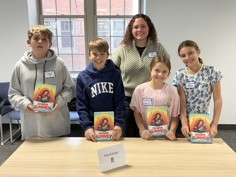 Students at Herkimer BOCES Honors Program graphic novel workshop