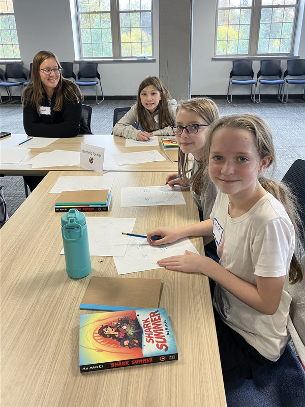 Students at Herkimer BOCES Honors Program graphic novel workshop