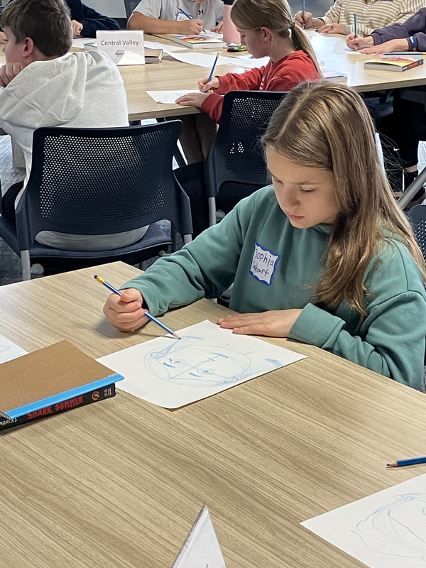 Students at Herkimer BOCES Honors Program graphic novel workshop