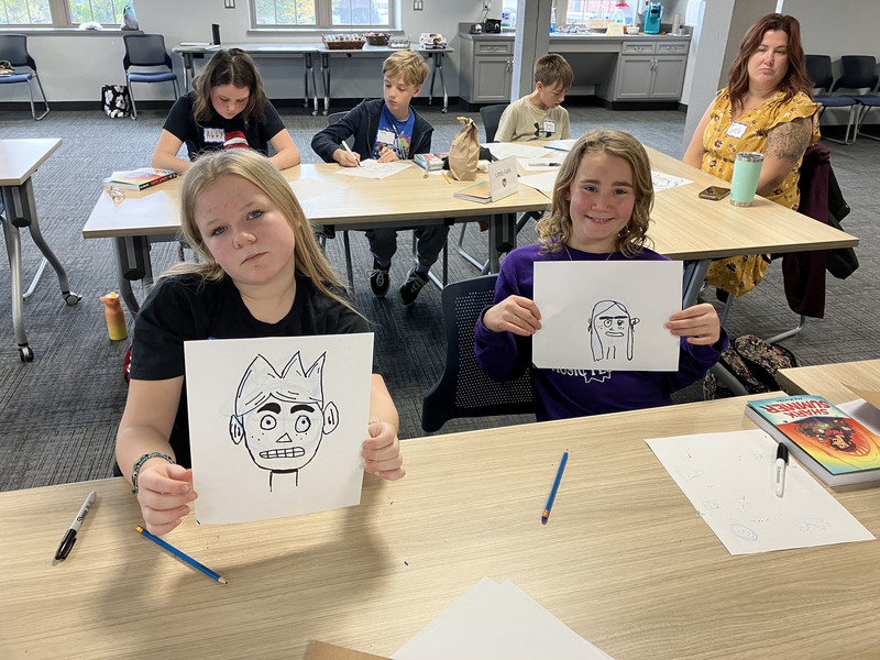 Students at Herkimer BOCES Honors Program graphic novel workshop
