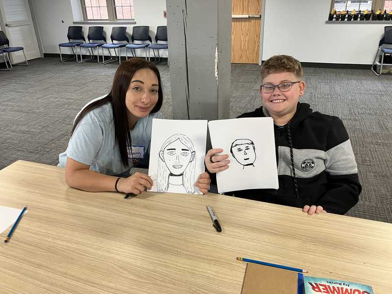 Students at Herkimer BOCES Honors Program graphic novel workshop