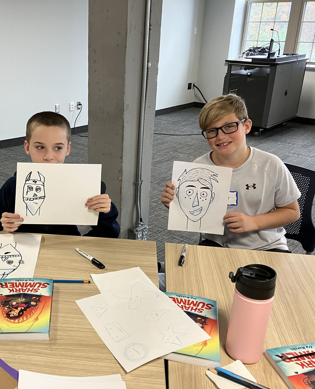 Students at Herkimer BOCES Honors Program graphic novel workshop