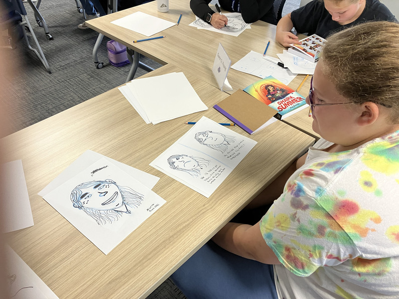 Students at Herkimer BOCES Honors Program graphic novel workshop