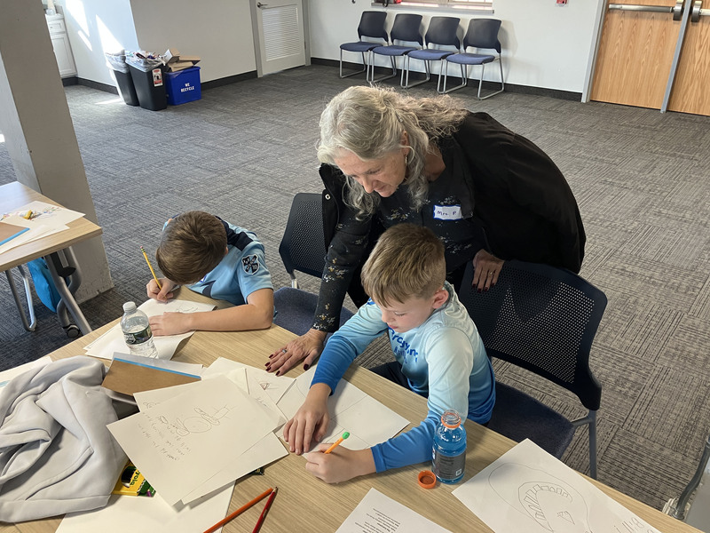 Students at Creature Crafting workshop