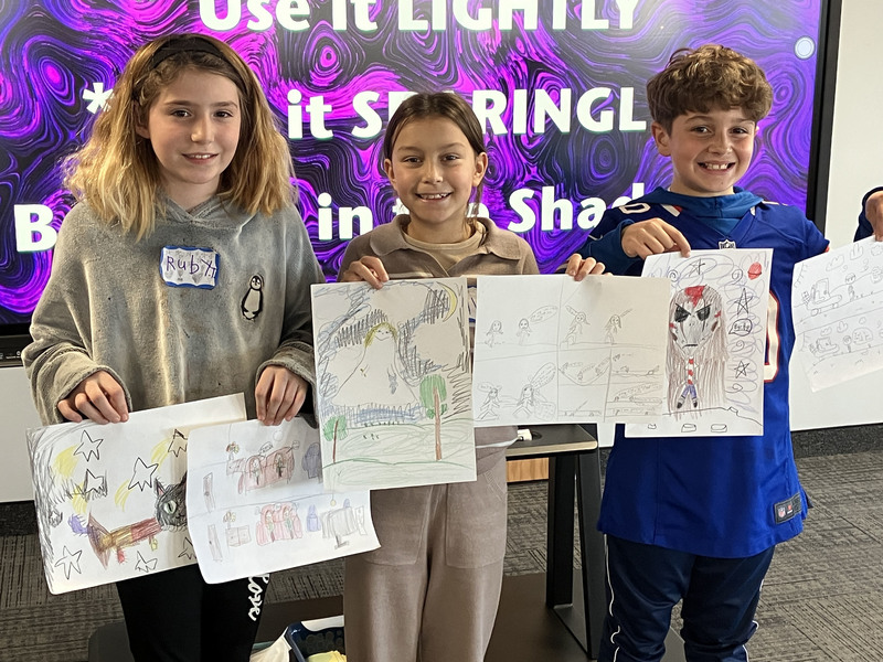 Students at Creature Crafting workshop