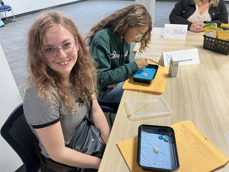 Students at mindfulness/SEL workshop