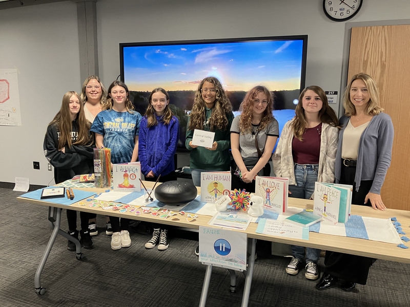 Students at mindfulness/SEL workshop