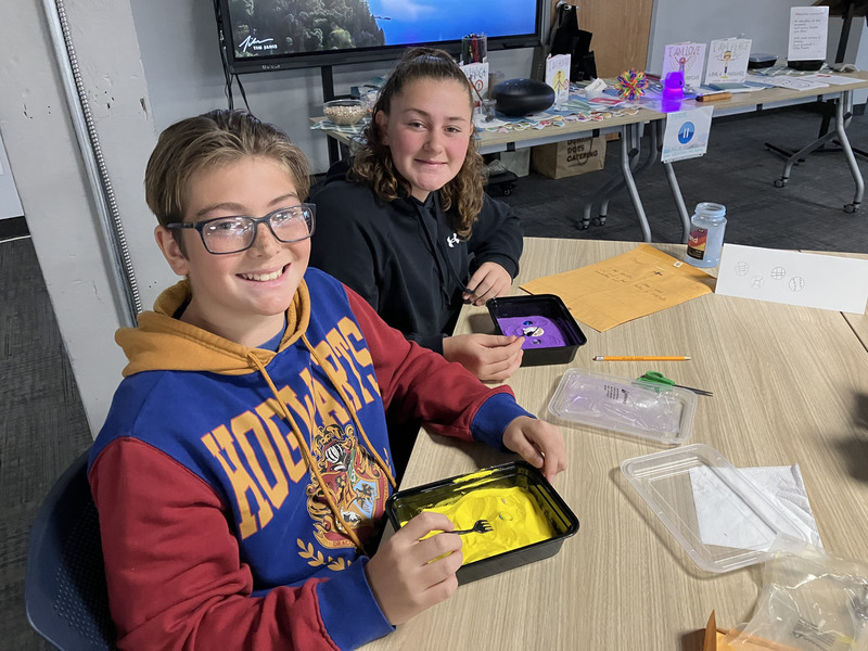 Students at mindfulness/SEL workshop