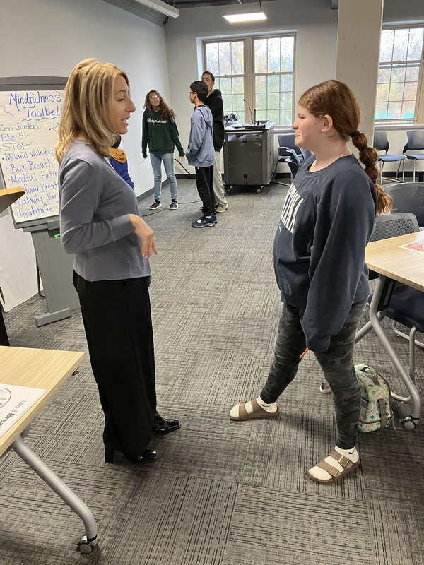 Students at mindfulness/SEL workshop