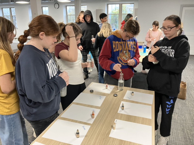 Students at mindfulness/SEL workshop