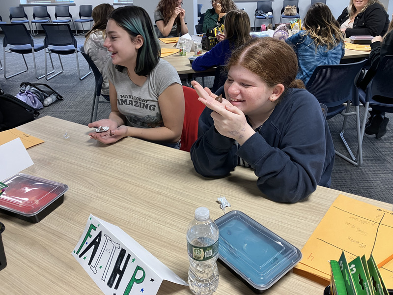 Students at mindfulness/SEL workshop