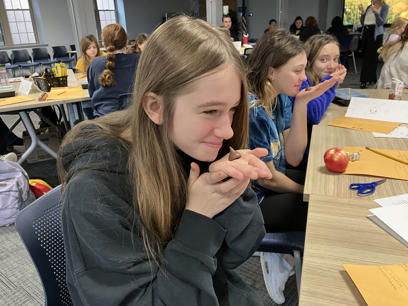 Students at mindfulness/SEL workshop