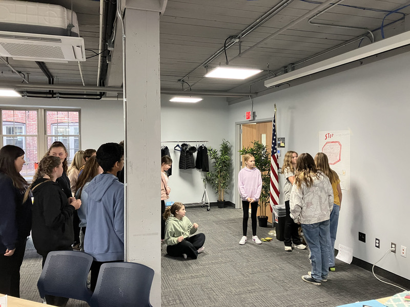 Students at mindfulness/SEL workshop