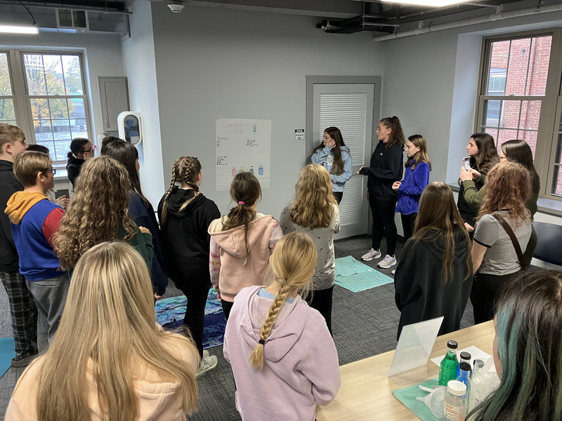 Students at mindfulness/SEL workshop