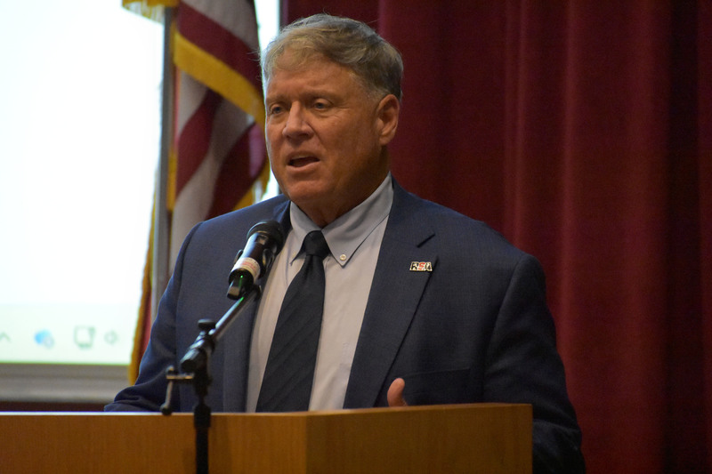 David Little speaking at forum