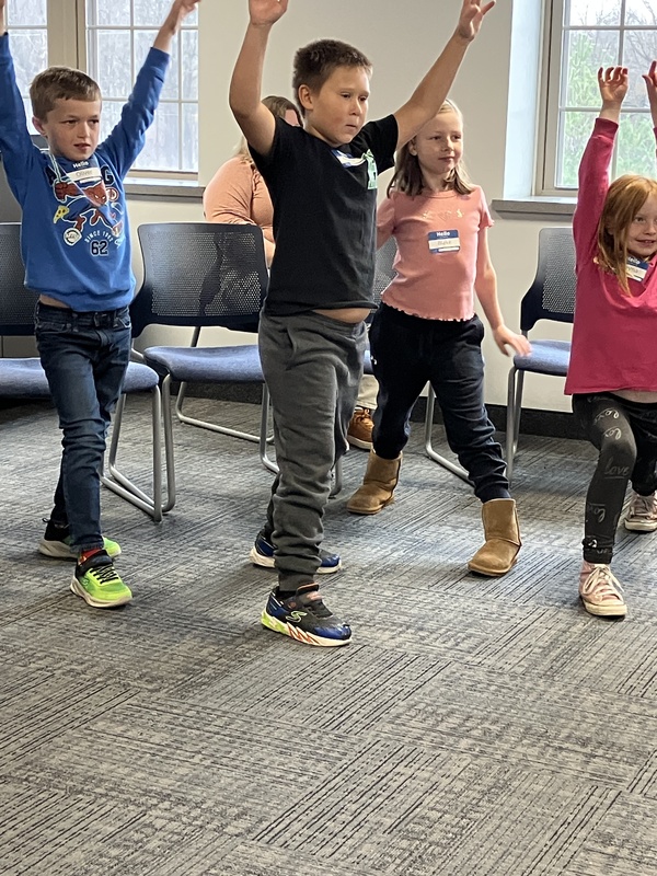 Students at storytelling workshop